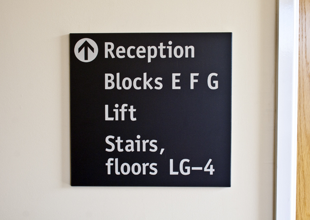 Northwood internal direction sign