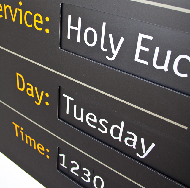 Northwood external church sign detail