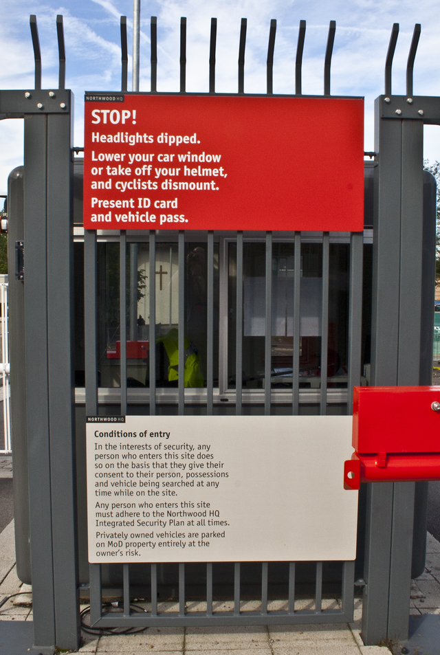 Northwood security sign at entrance