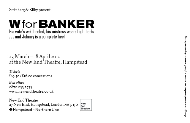 W for Banker postcard back